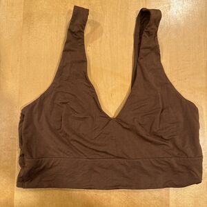 COMMANDO Butter Lined Bralette Bra sz S Small Modal Brown